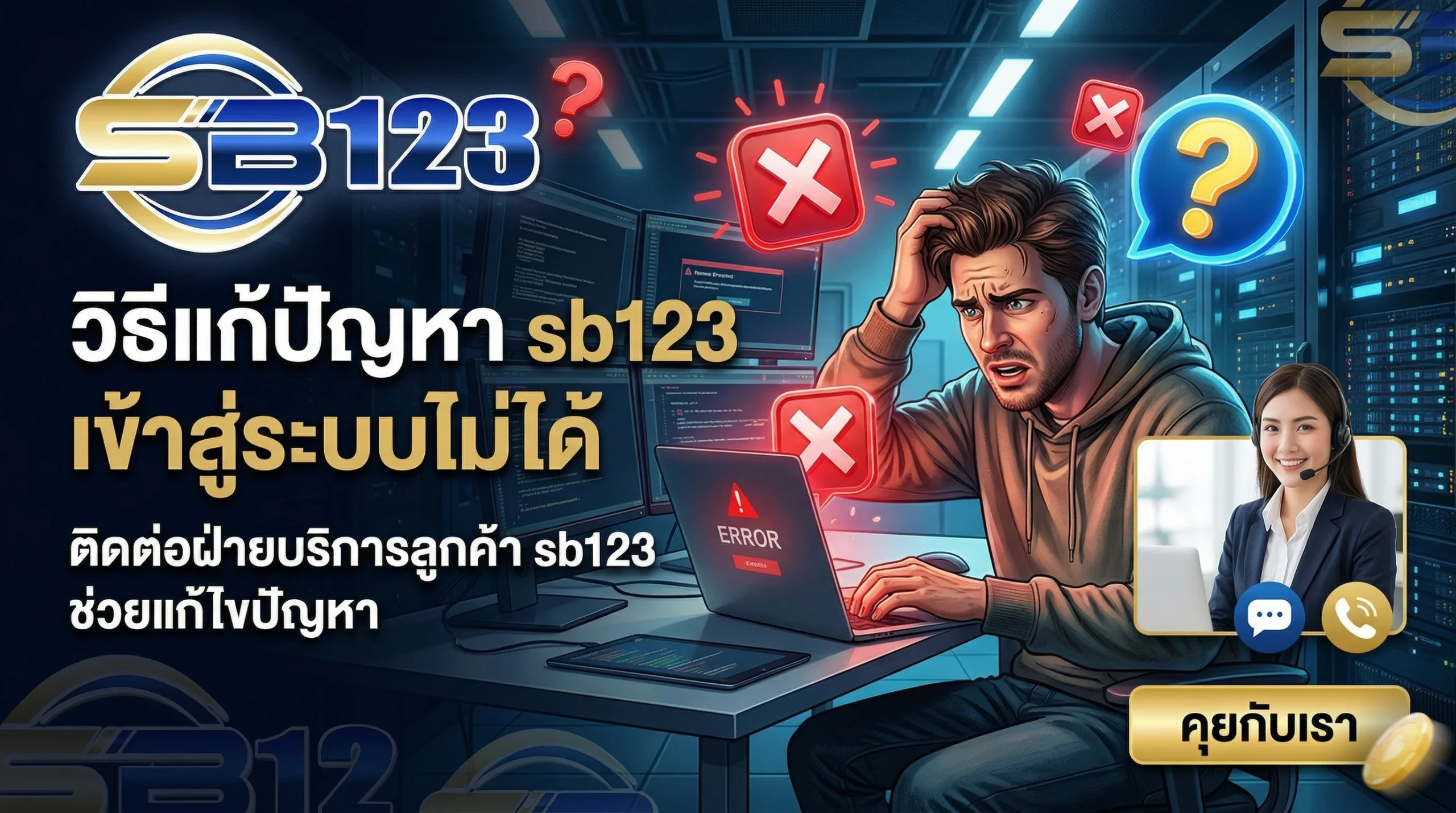 แก้ปัญหา sb123 เข้าสู่ระบบไม่ได้ ต้องทำอย่างไร ดูวิธีแก้ไขที่นี่
