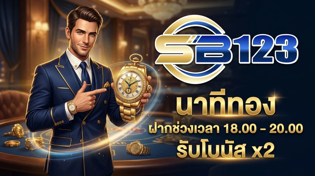 โปรโมชั่น SB123 นาทีทอง รับโบนัสสองเท่าตามช่วงเวลาที่กำหนด