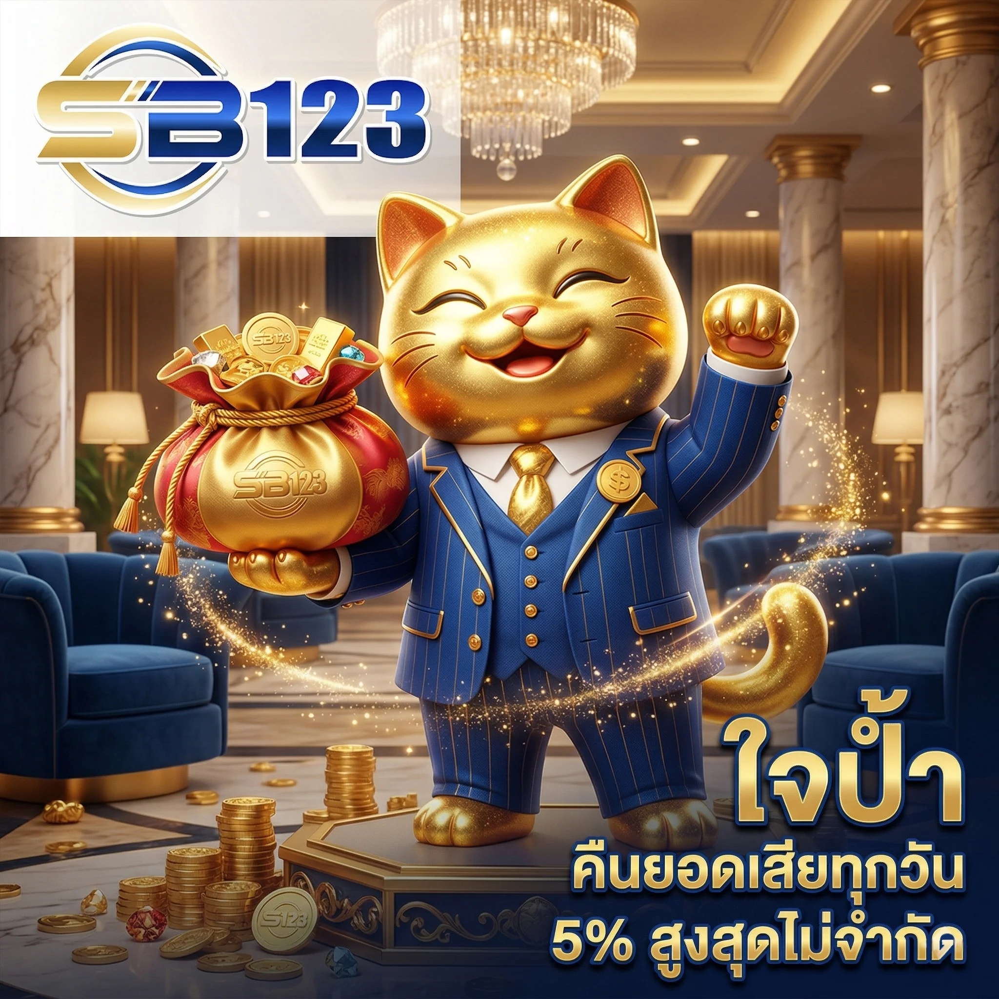 โปรโมชั่นคืนยอดเสีย SB123 บาคาร่า เล่นเสียเราคืนให้ทุกวัน