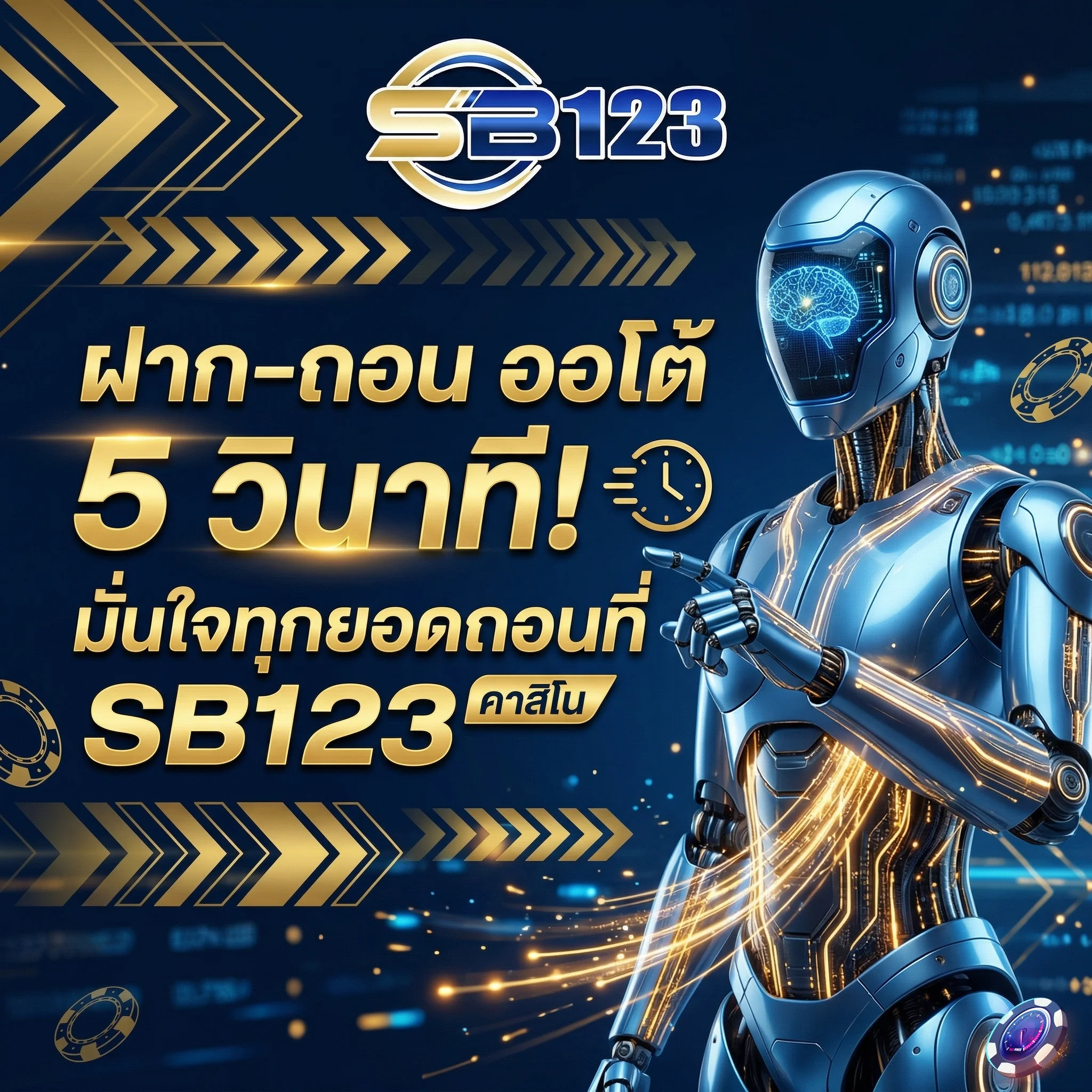SB123 คาสิโน ฝากถอนอัตโนมัติ รวดเร็ว ปลอดภัย