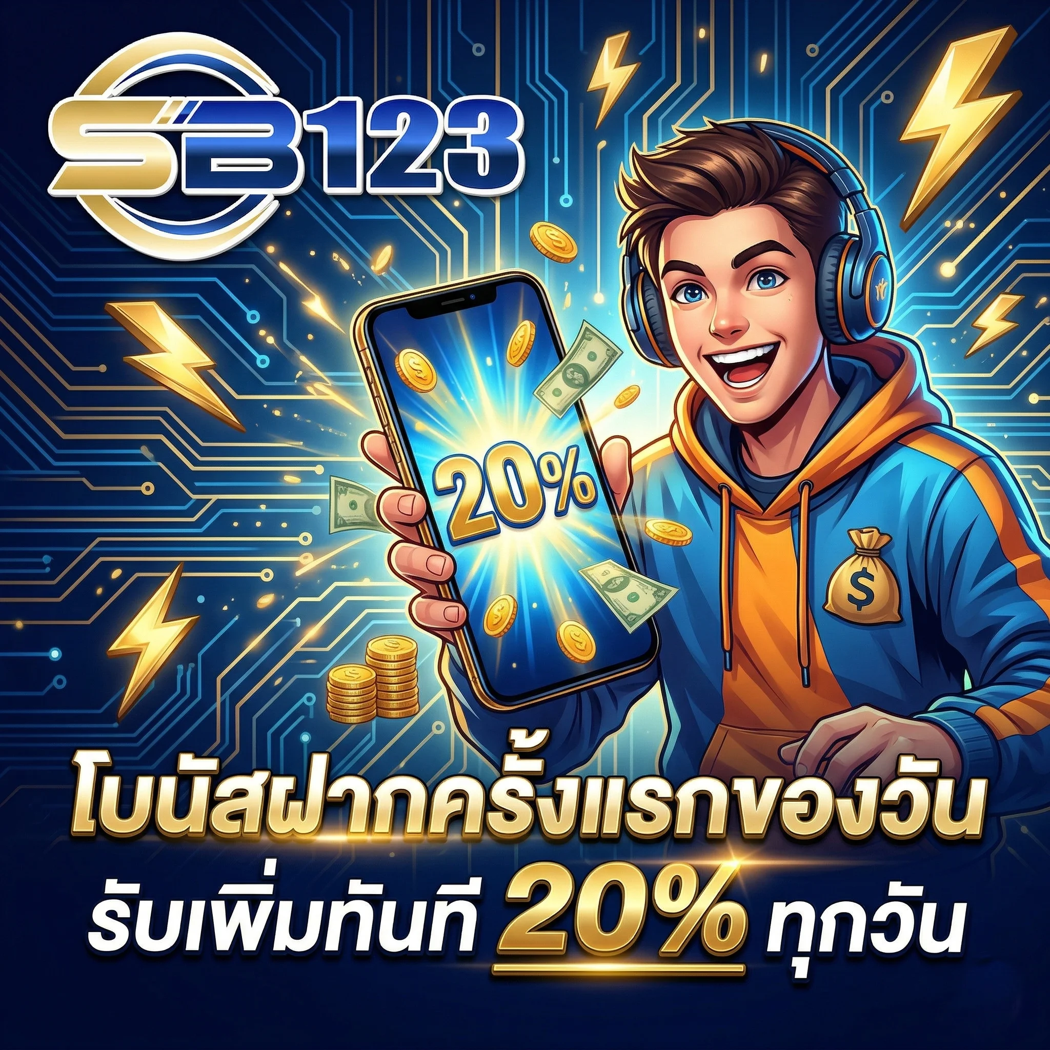 โปรโมชั่นฝากรายวัน SB123 คาสิโน เพิ่มยอดเครดิต
