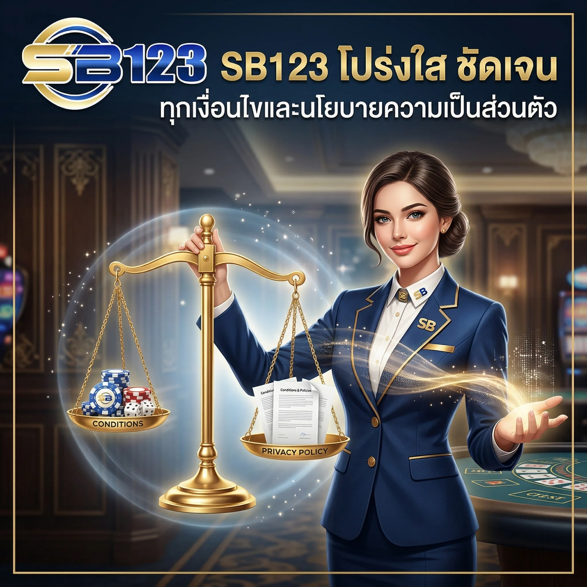 เงื่อนไขและนโยบายความเป็นส่วนตัว SB123 เว็บตรงโปร่งใส ตรวจสอบได้