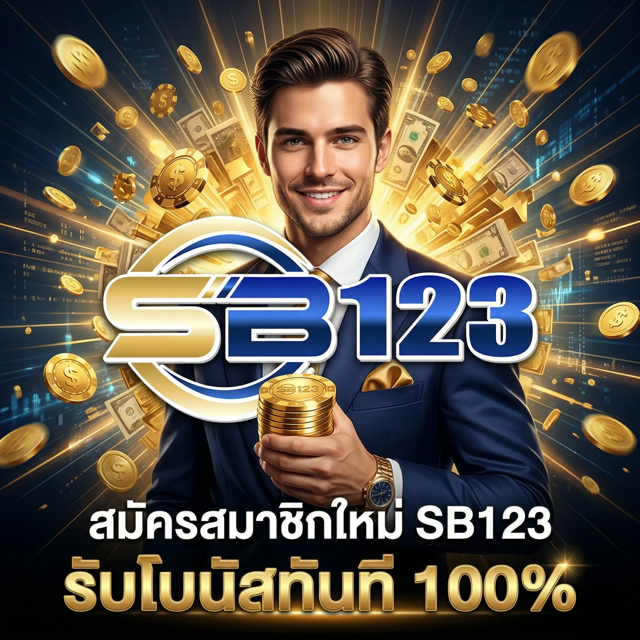 สมัครสมาชิก SB123 บาคาร่า รับโปรโมชั่นโบนัสพิเศษสำหรับผู้เล่นใหม่